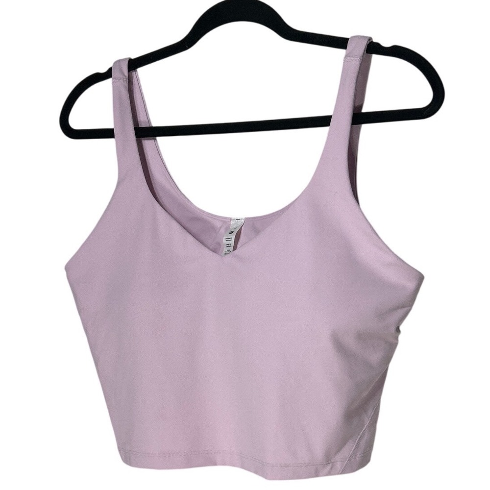 Lululemon Align Tank Top Pink V-Neck Cropped Yoga Cami Size 14 Retail: $68‎ EUC